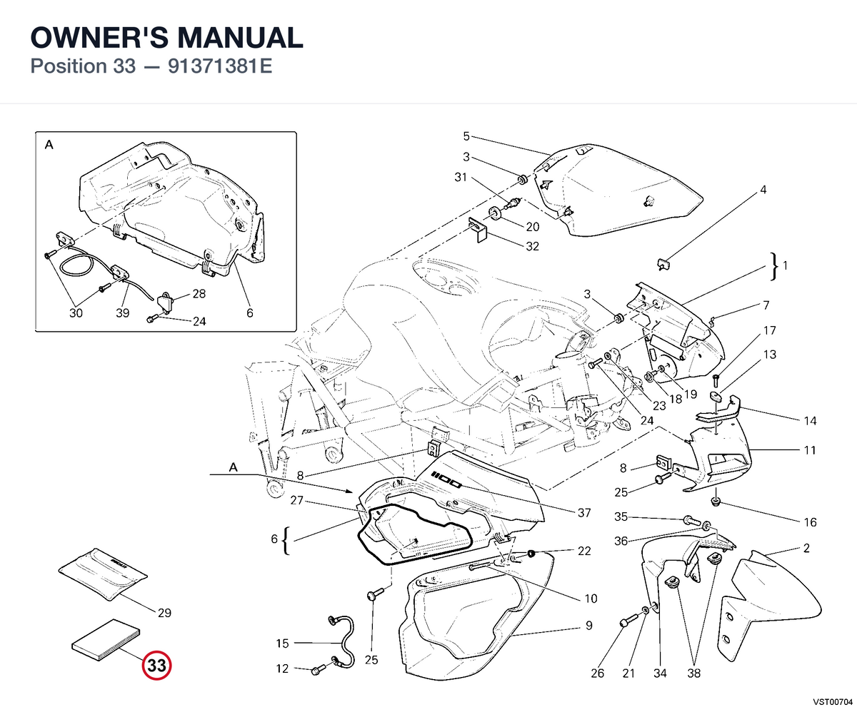 OWNER'S MANUAL 91371381E diagram position