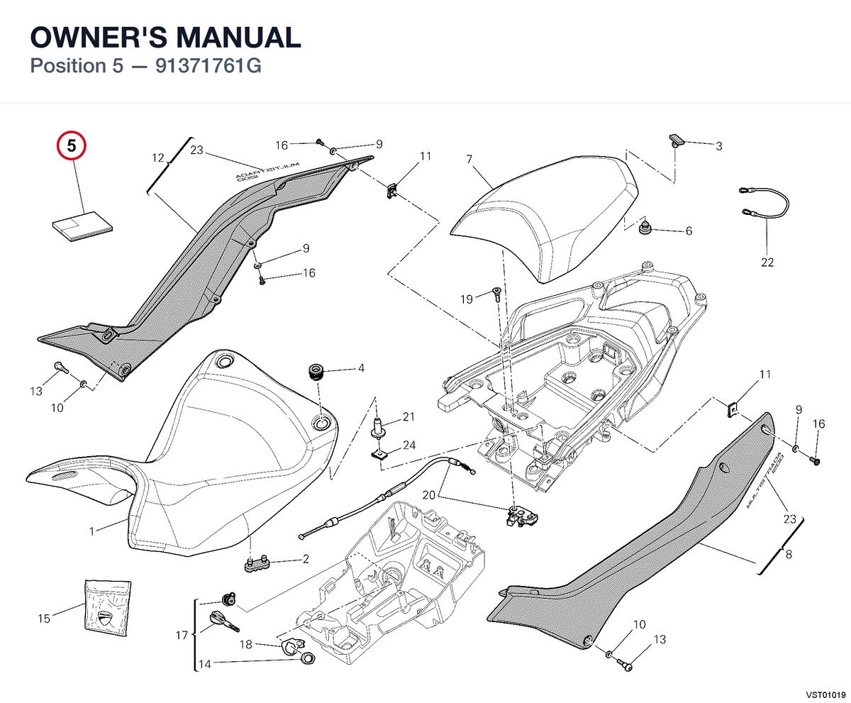 OWNER'S MANUAL 91371761G diagram position