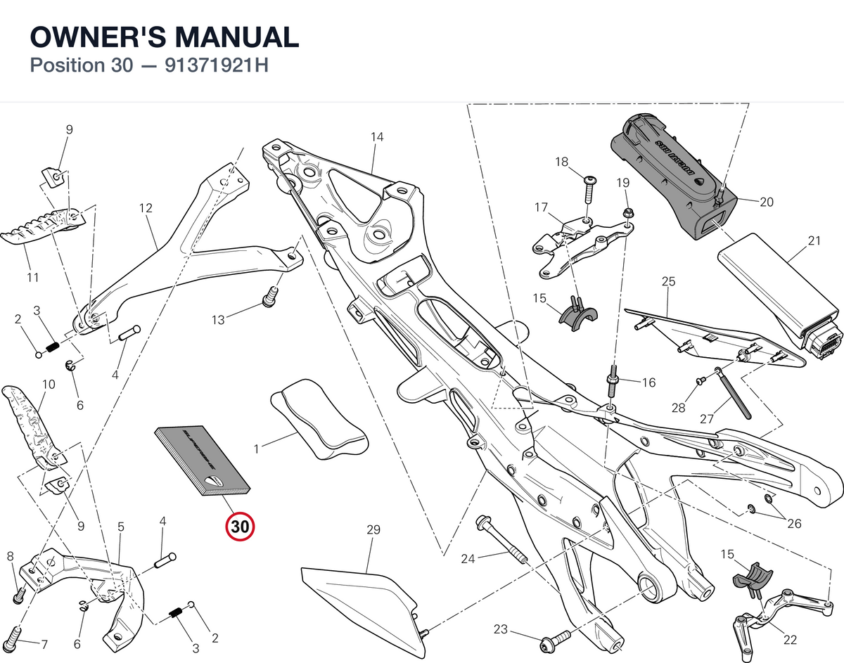 OWNER'S MANUAL 91371921H diagram position