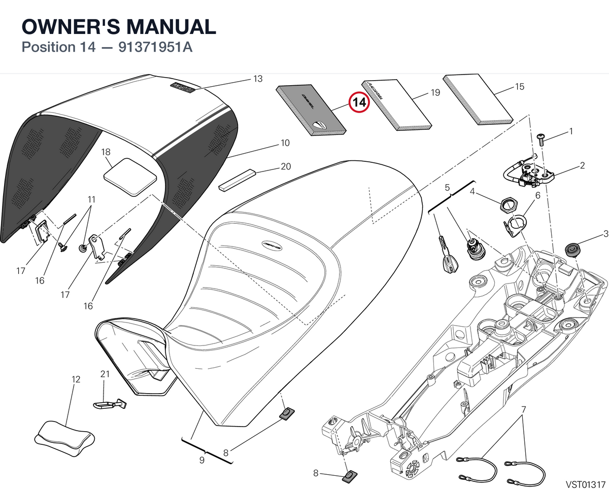 OWNER'S MANUAL 91371951A diagram position