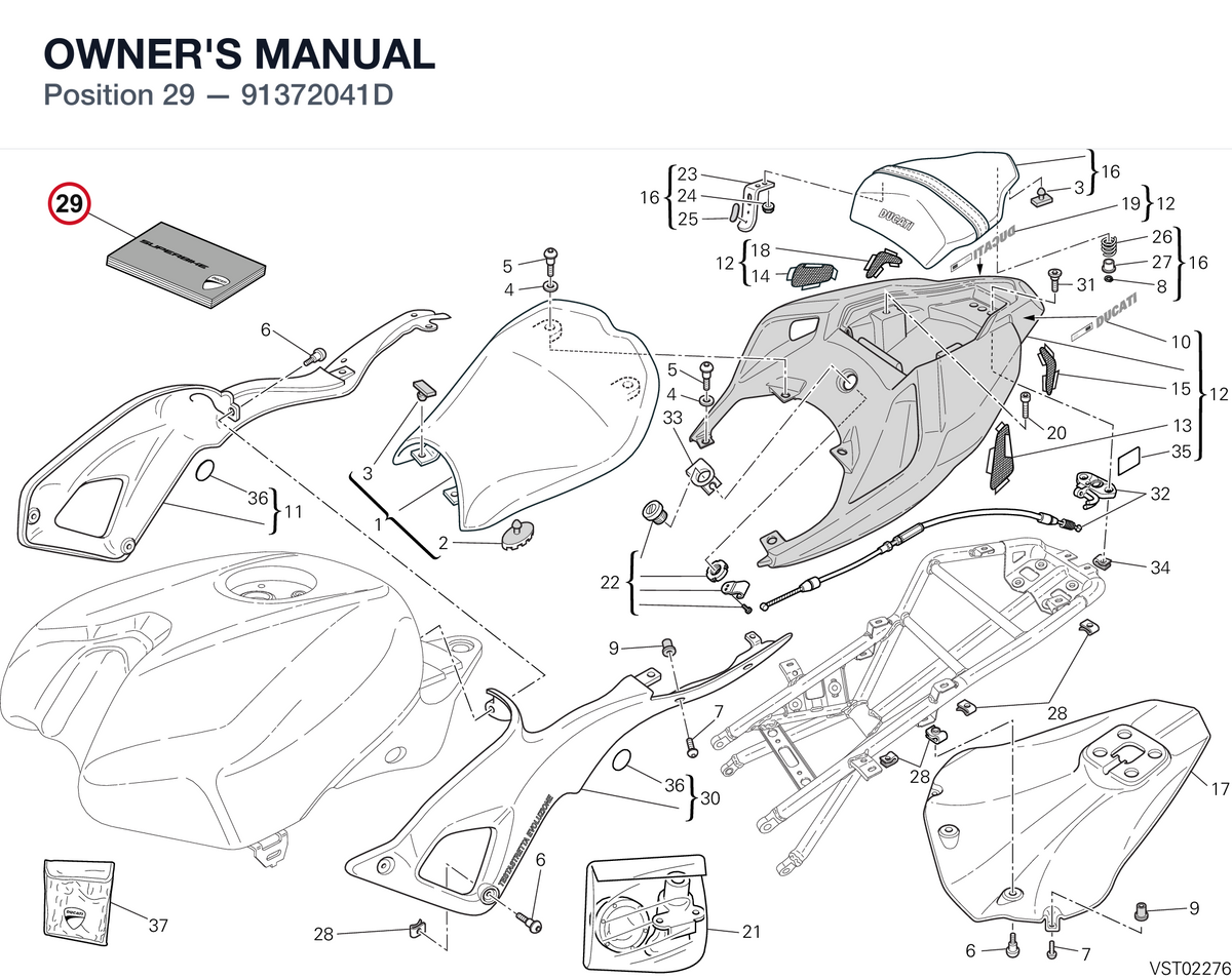 OWNER'S MANUAL 91372041D diagram position