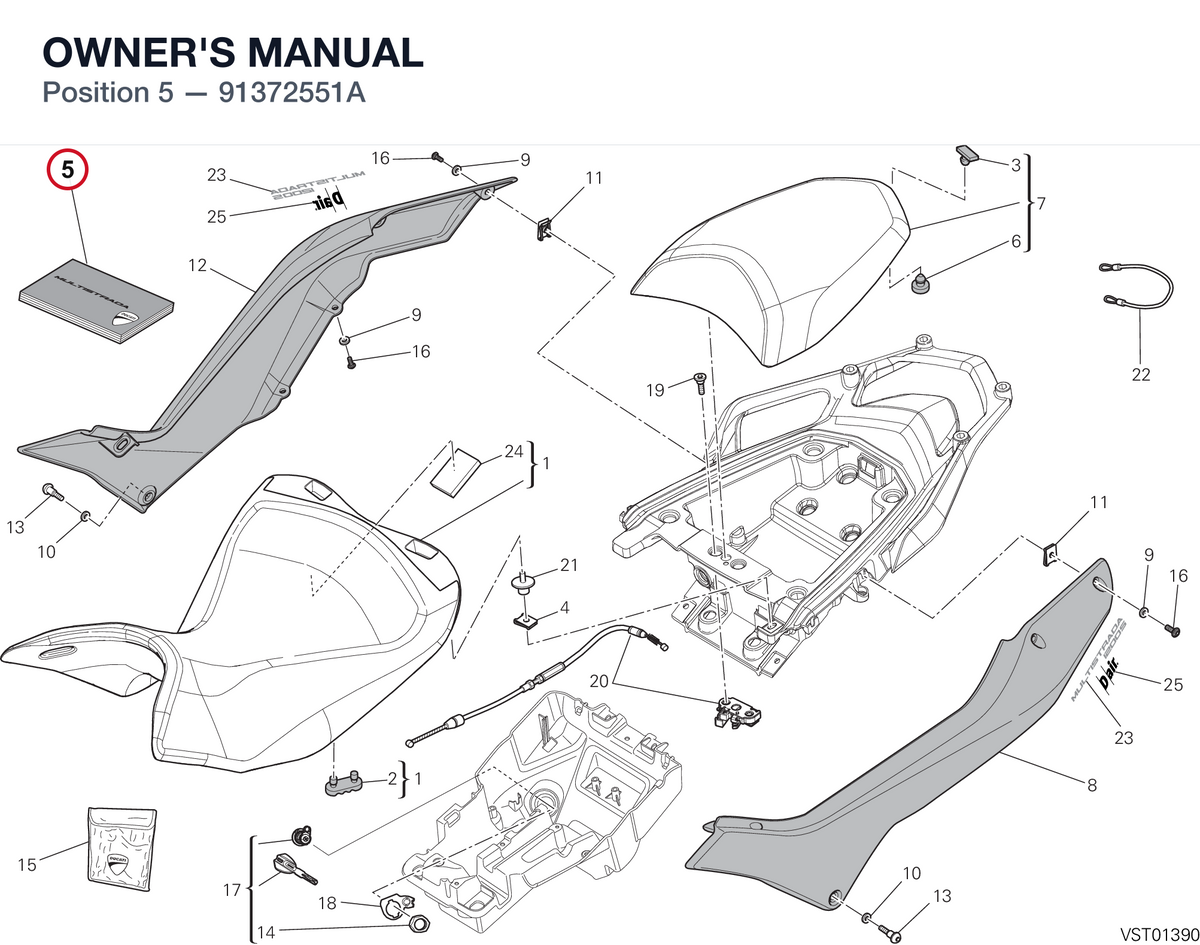 OWNER'S MANUAL 91372551A diagram position