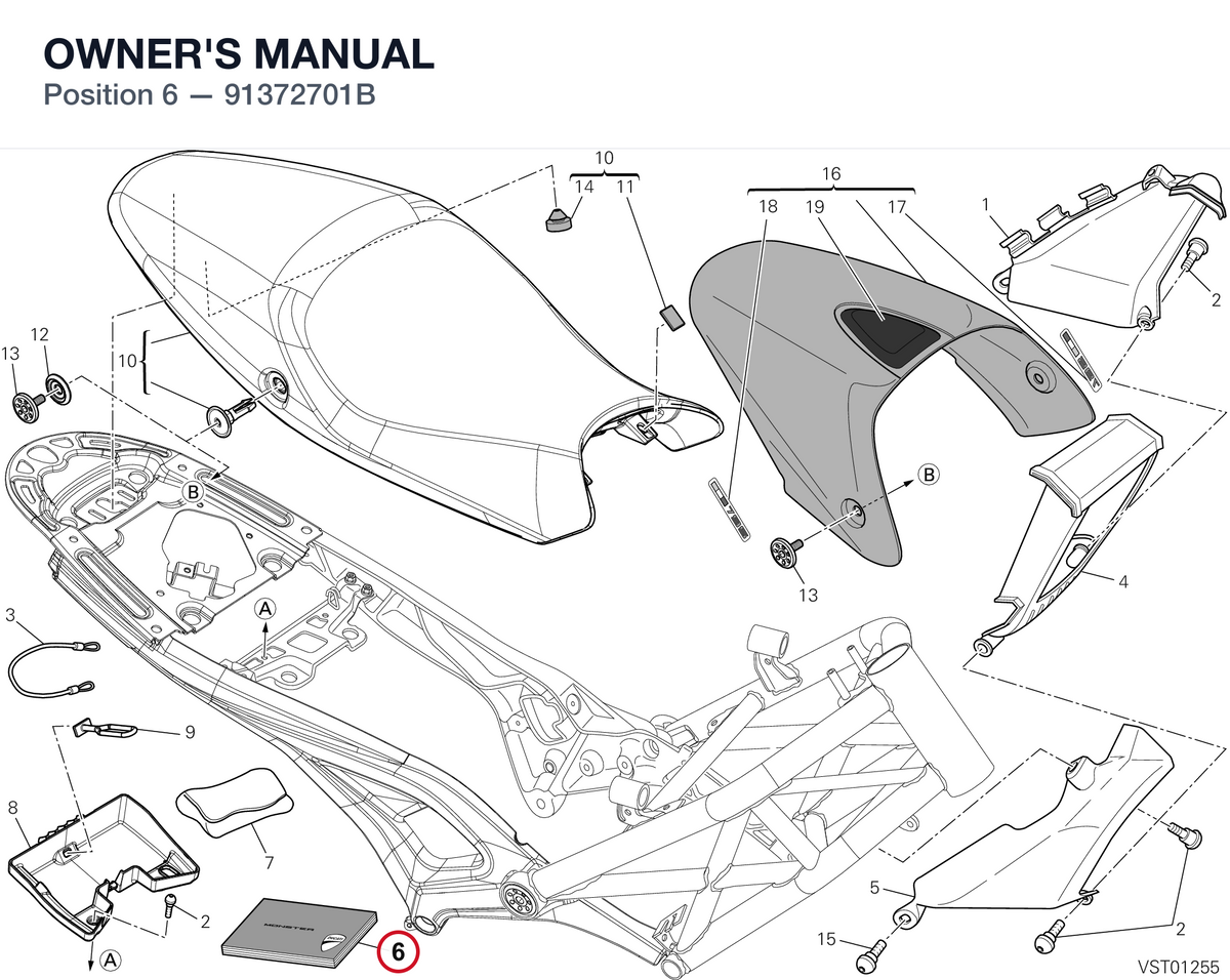 OWNER'S MANUAL 91372701B diagram position