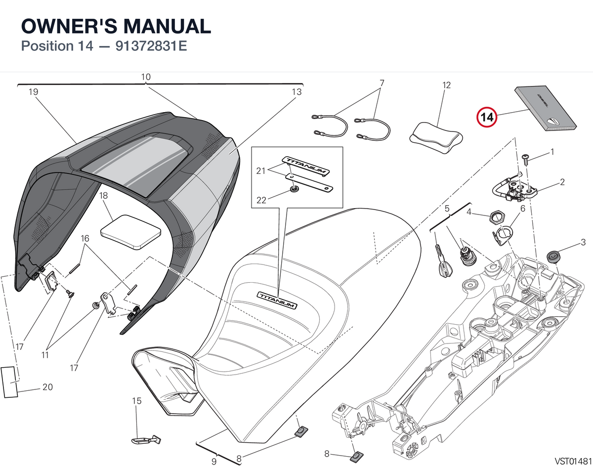 OWNER'S MANUAL 91372831E diagram position