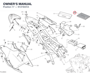 OWNER'S MANUAL 91373031A diagram position