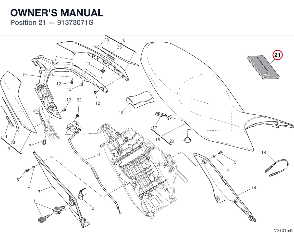 OWNER'S MANUAL 91373071G diagram position