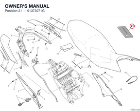 OWNER'S MANUAL 91373071G diagram position