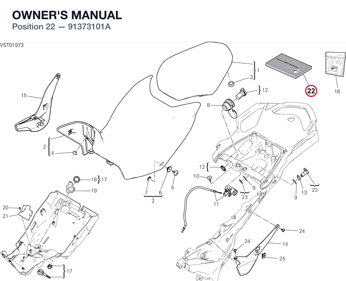 OWNER'S MANUAL 91373101A diagram position