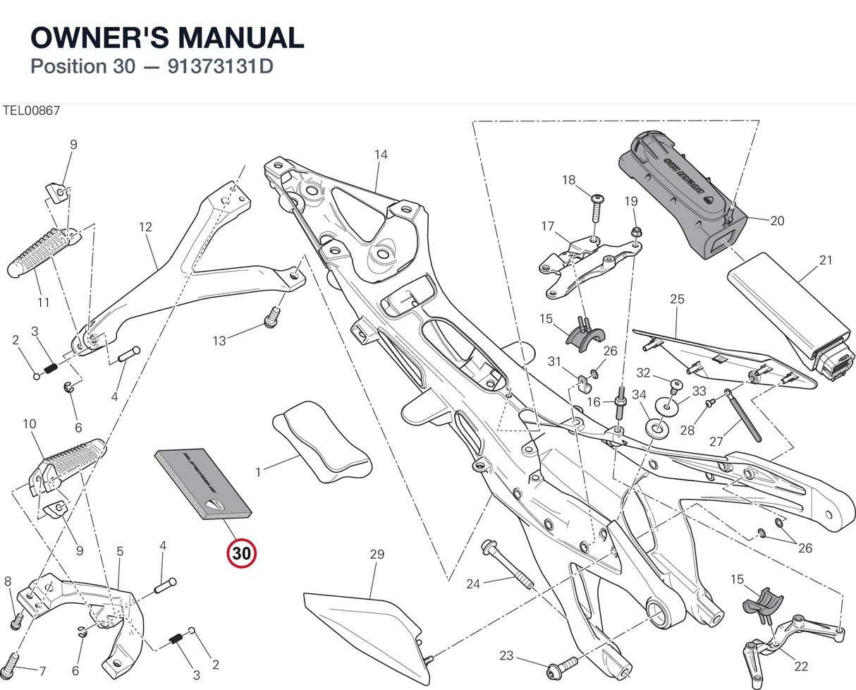 OWNER'S MANUAL 91373131D diagram position