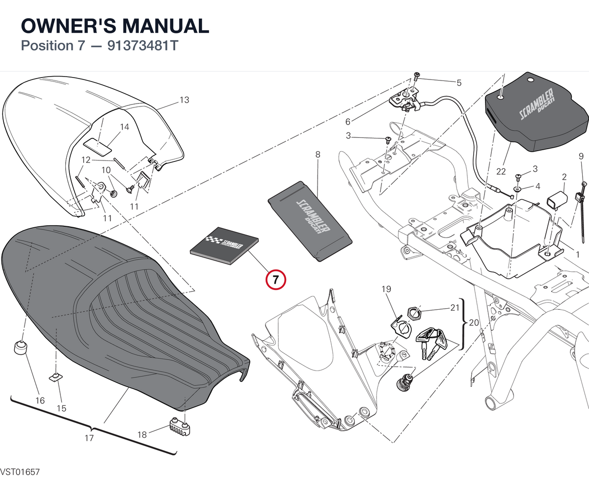 OWNER'S MANUAL 91373481T diagram position