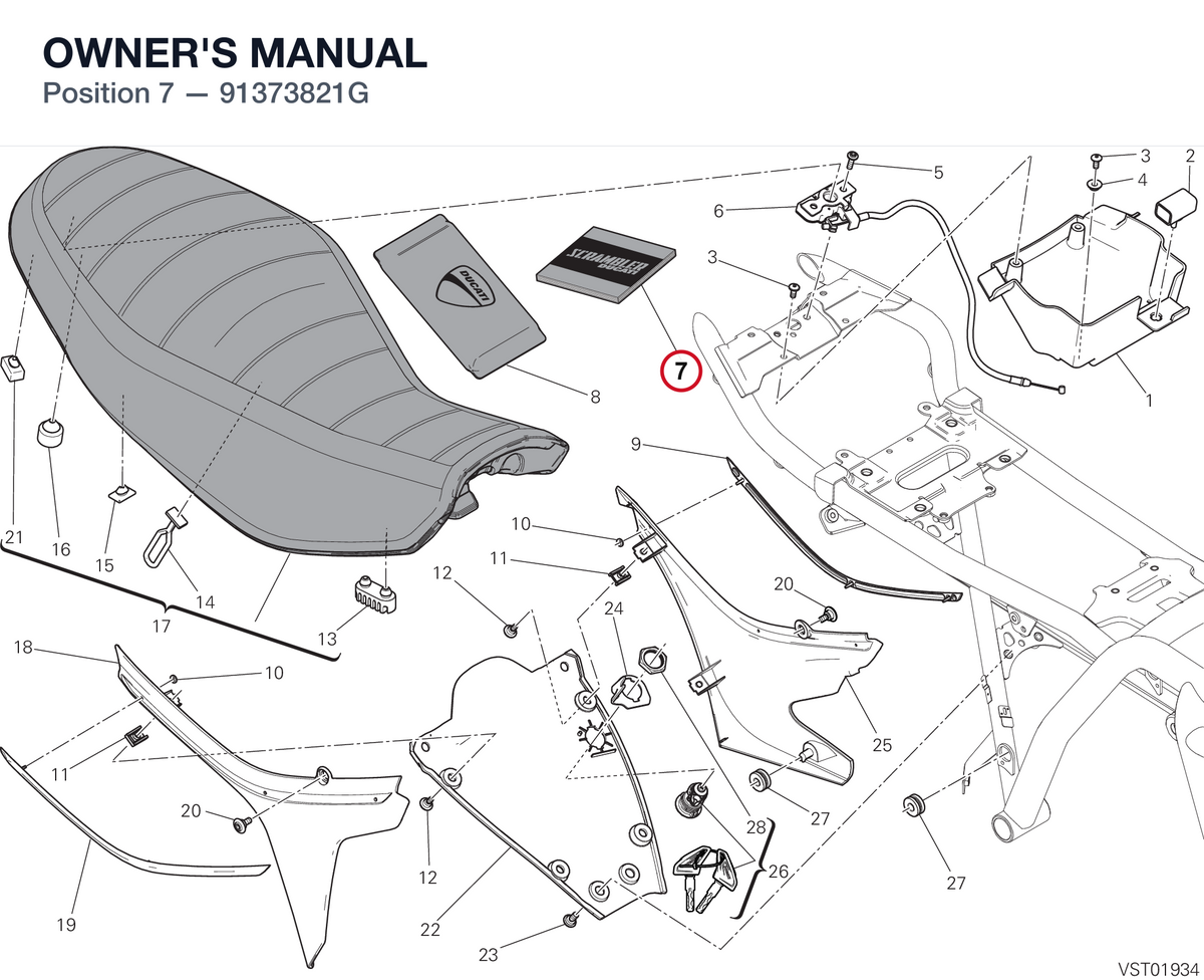 OWNER'S MANUAL 91373821G diagram position