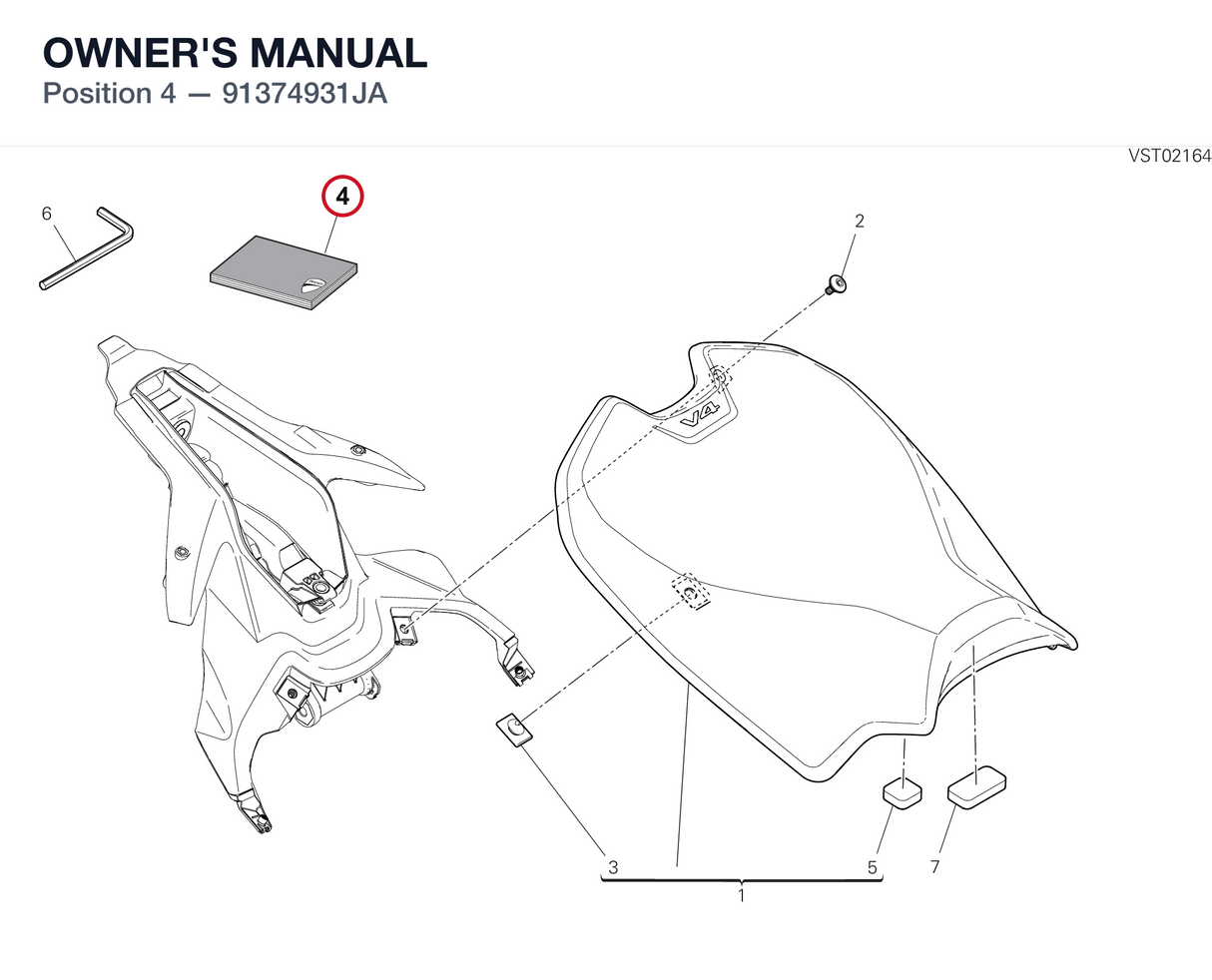 OWNER'S MANUAL 91374931JA diagram position