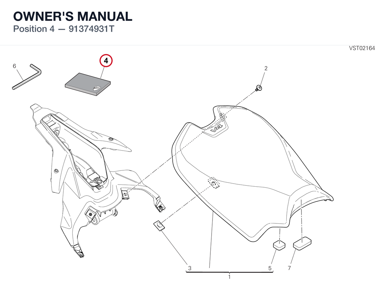 OWNER'S MANUAL 91374931T diagram position
