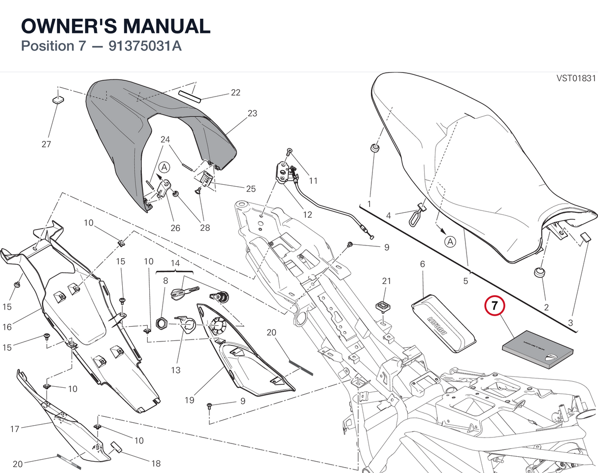 OWNER'S MANUAL 91375031A diagram position