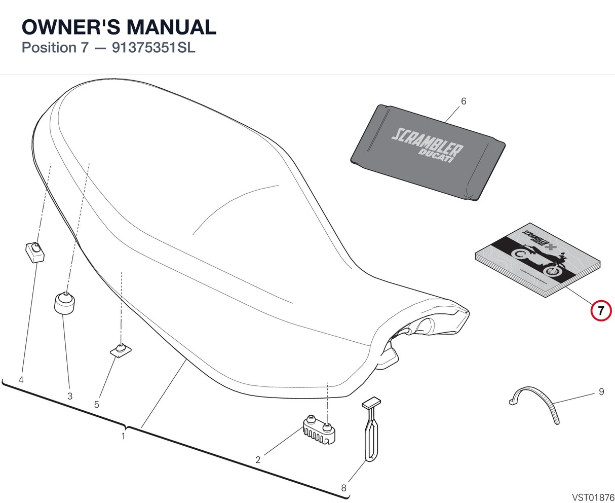 OWNER'S MANUAL 91375351SL diagram position