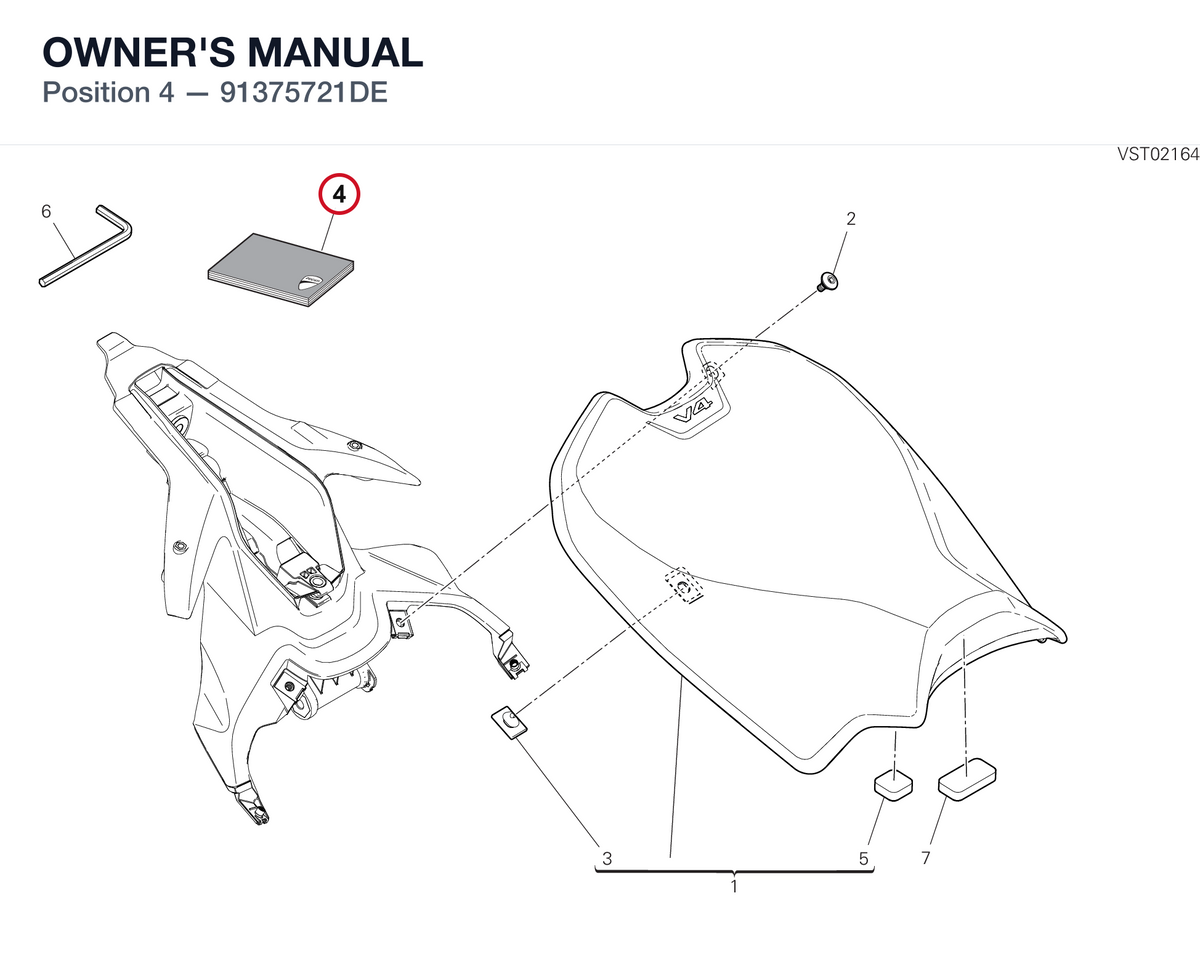 OWNER'S MANUAL 91375721DE diagram position