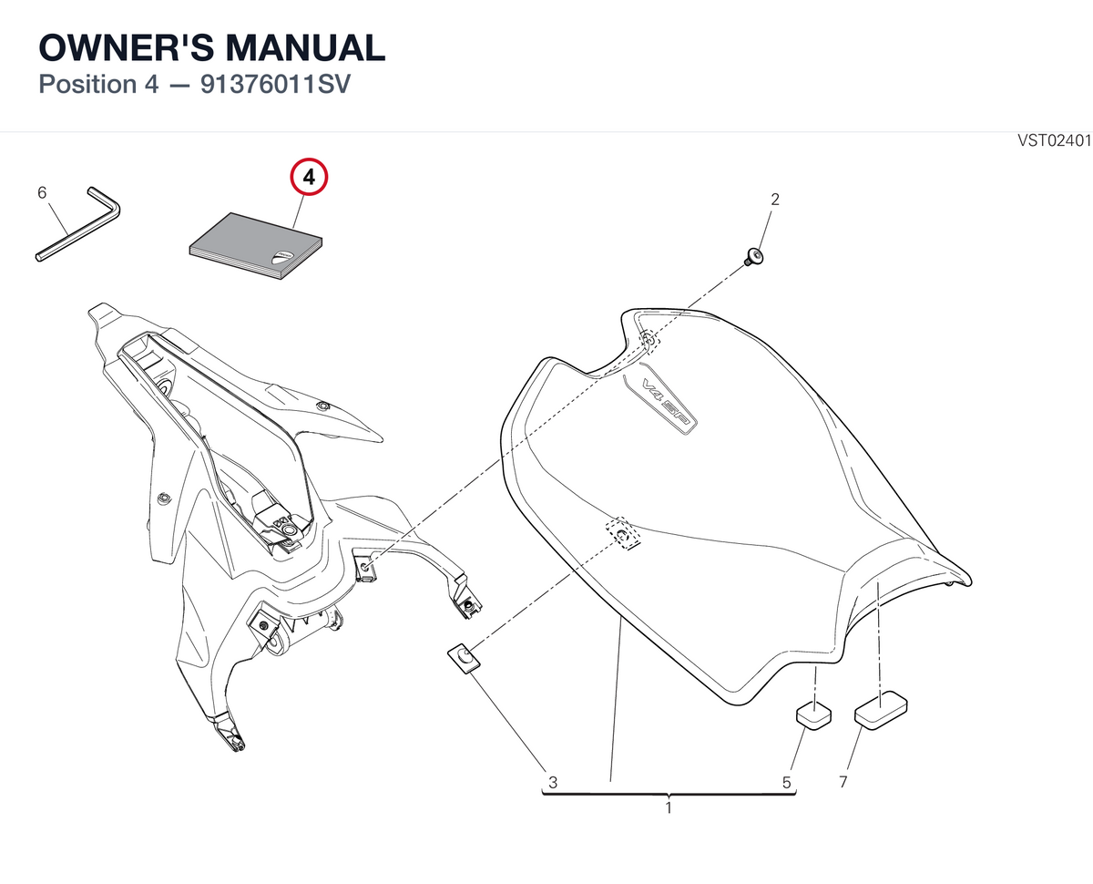 OWNER'S MANUAL 91376011SV diagram position