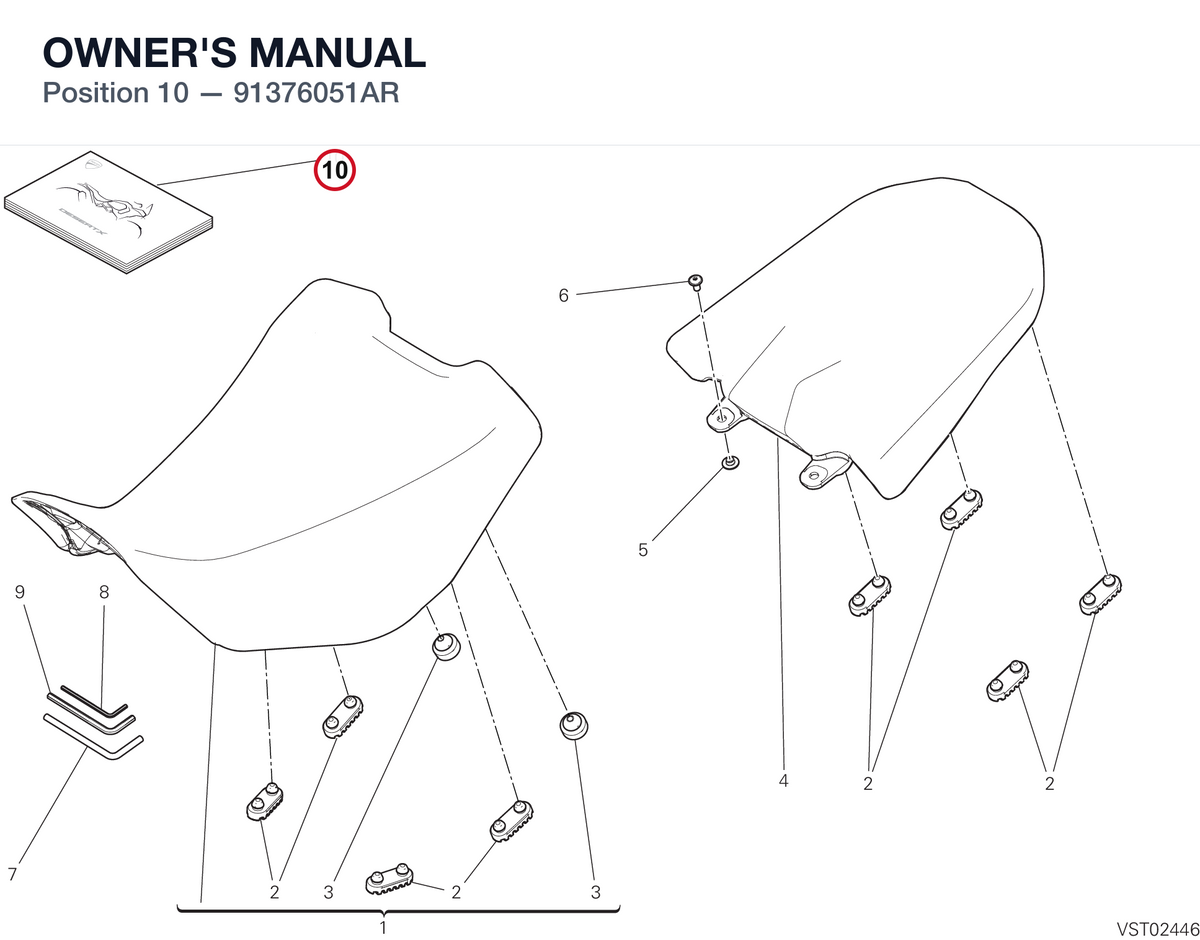 OWNER'S MANUAL 91376051AR diagram position