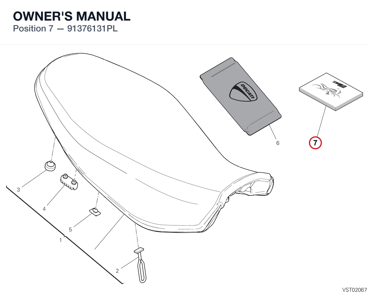 OWNER'S MANUAL 91376131PL diagram position