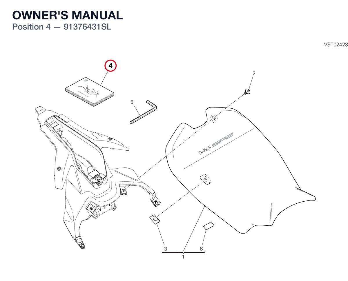 OWNER'S MANUAL 91376431SL diagram position