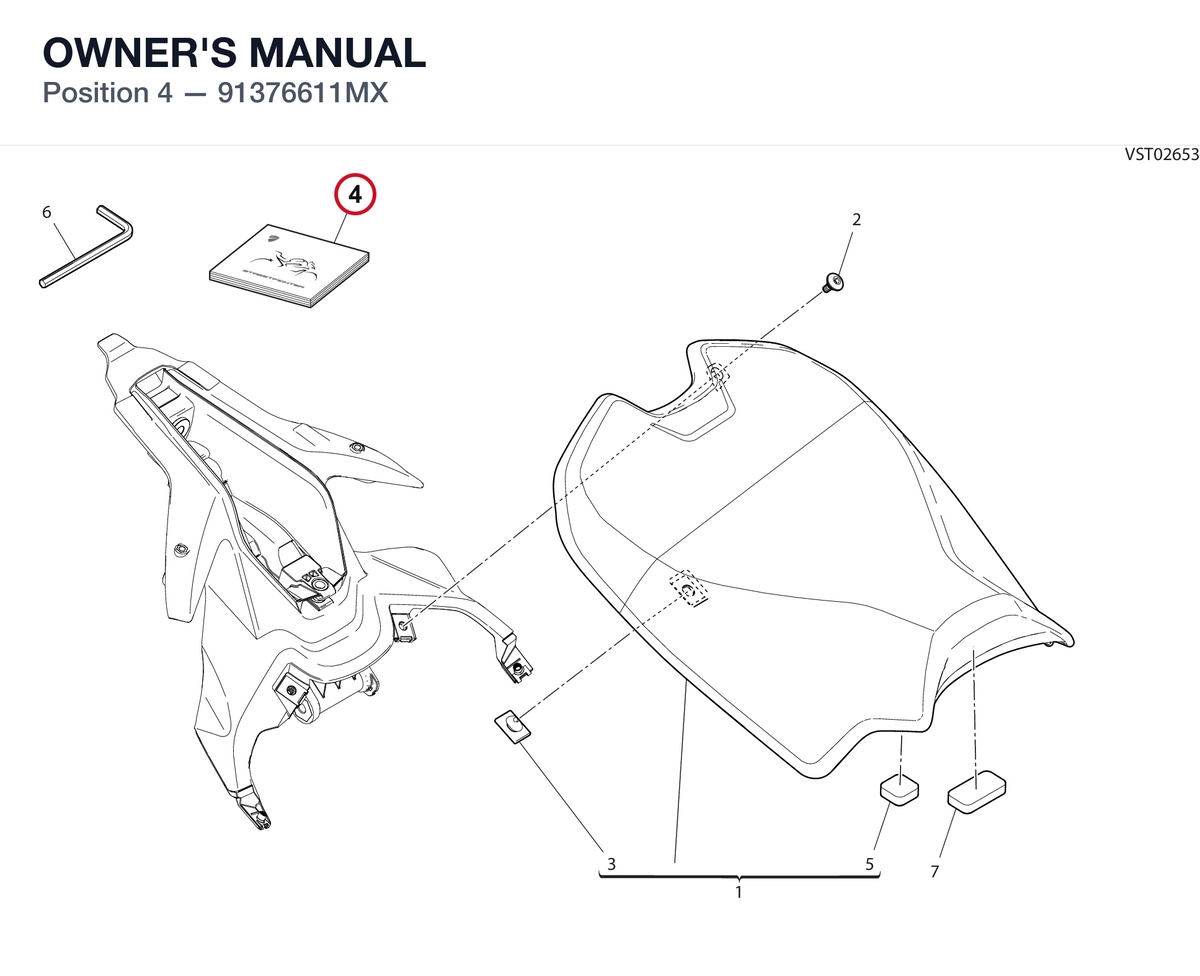 OWNER'S MANUAL 91376611MX diagram position