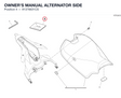 OWNER'S MANUAL ALTERNATOR SIDE 91376631CS diagram position