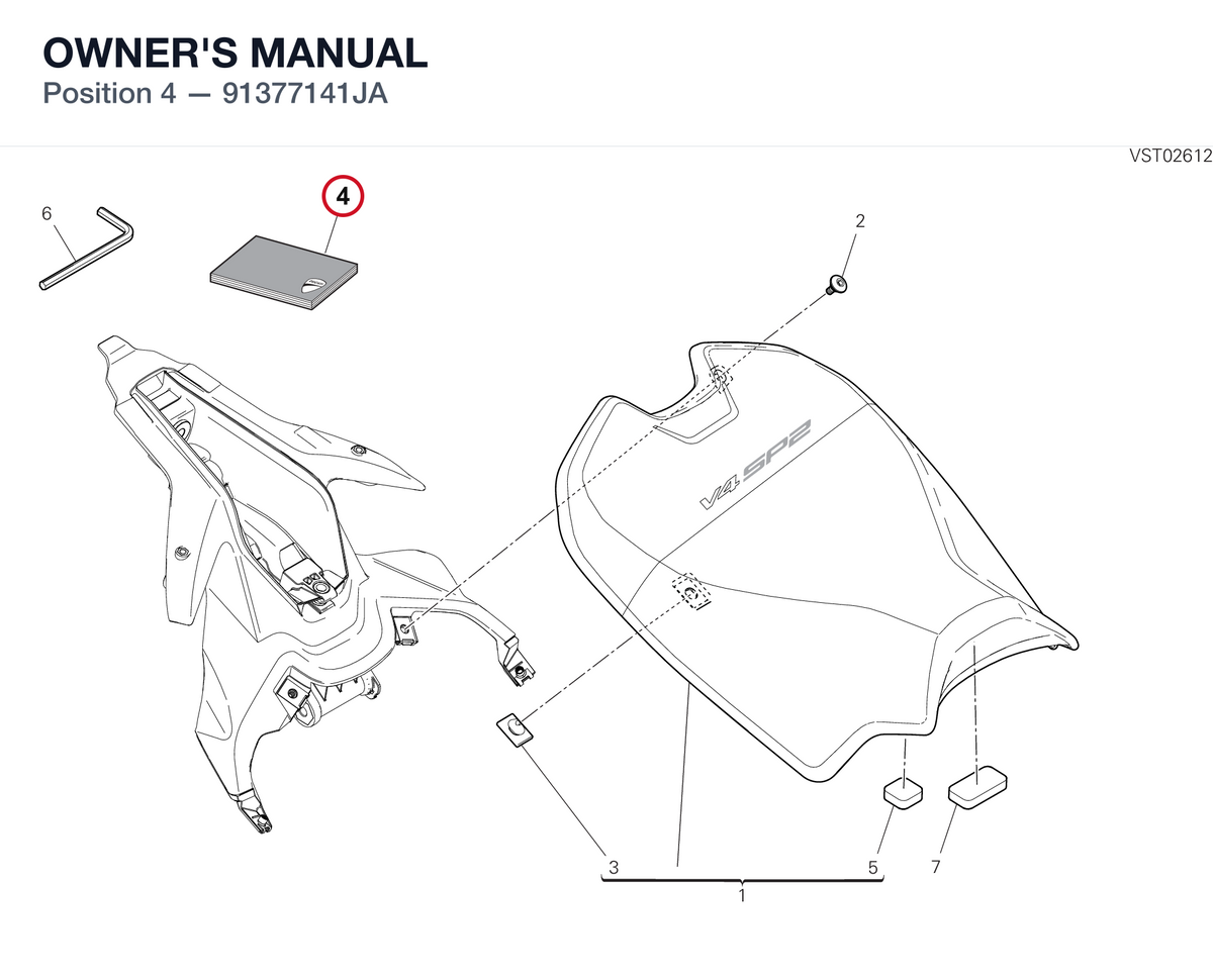 OWNER'S MANUAL 91377141JA diagram position