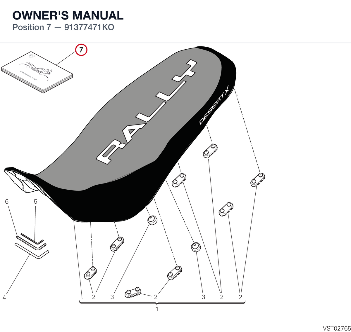 OWNER'S MANUAL 91377471KO diagram position