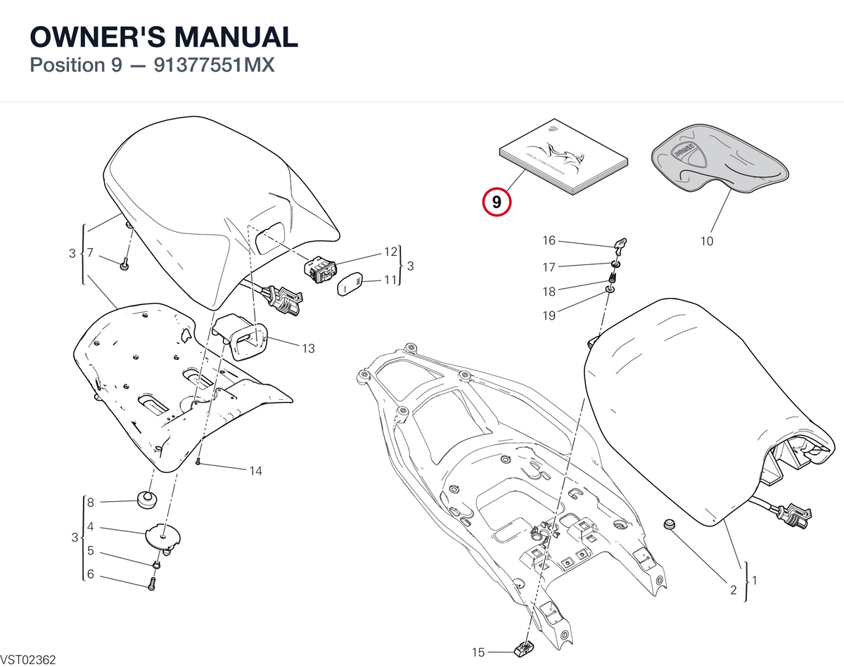 OWNER'S MANUAL 91377551MX diagram position