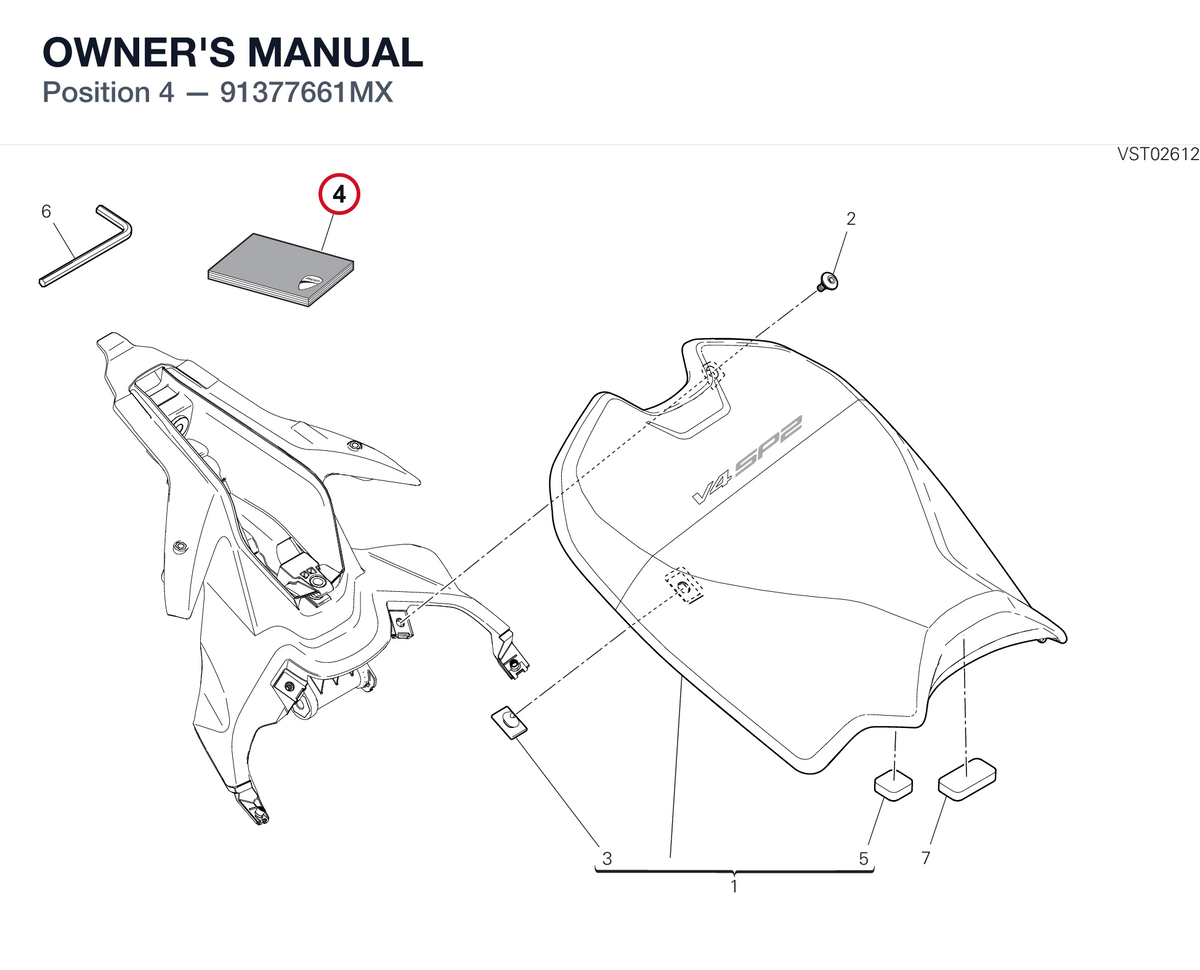 OWNER'S MANUAL 91377661MX diagram position