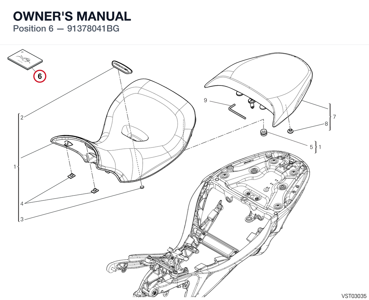OWNER'S MANUAL 91378041BG diagram position