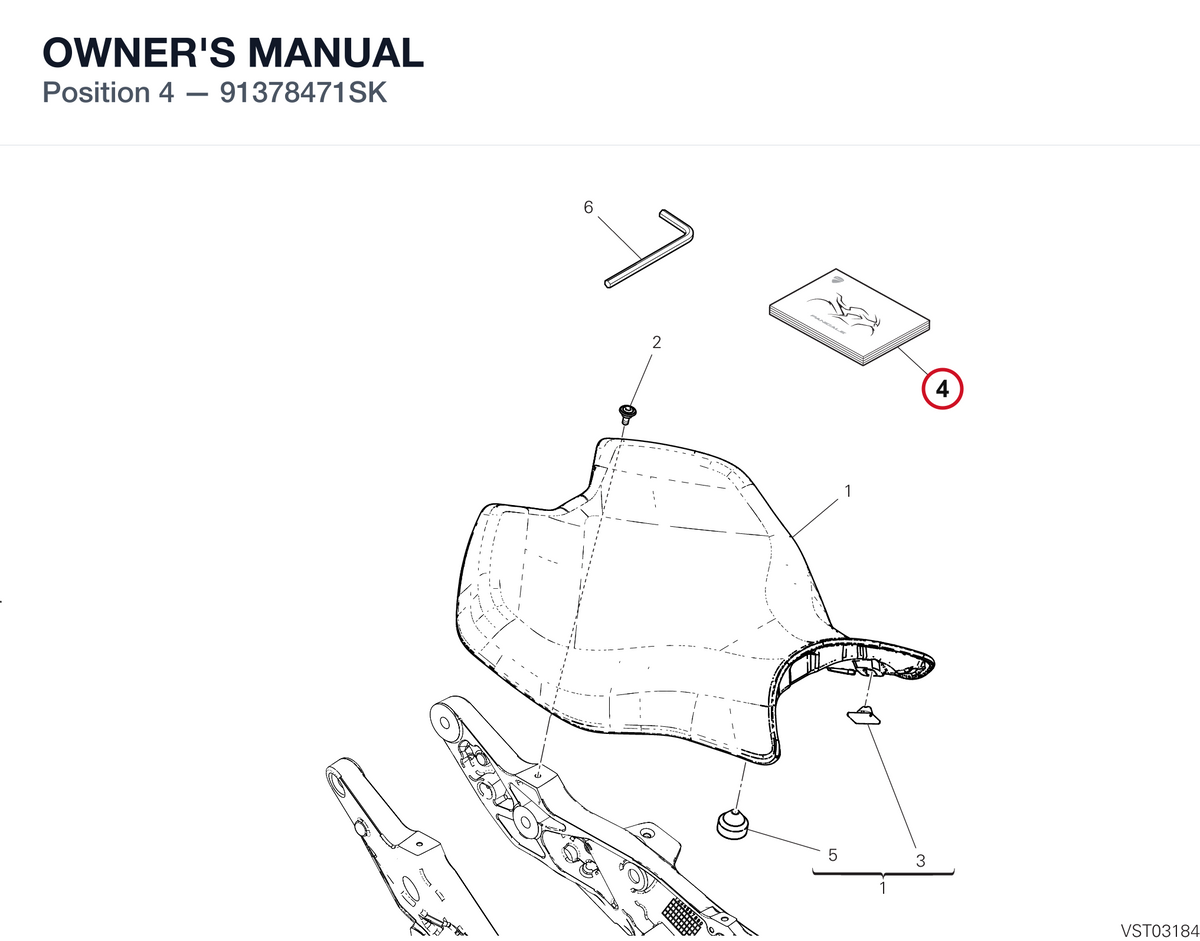 OWNER'S MANUAL 91378471SK diagram position