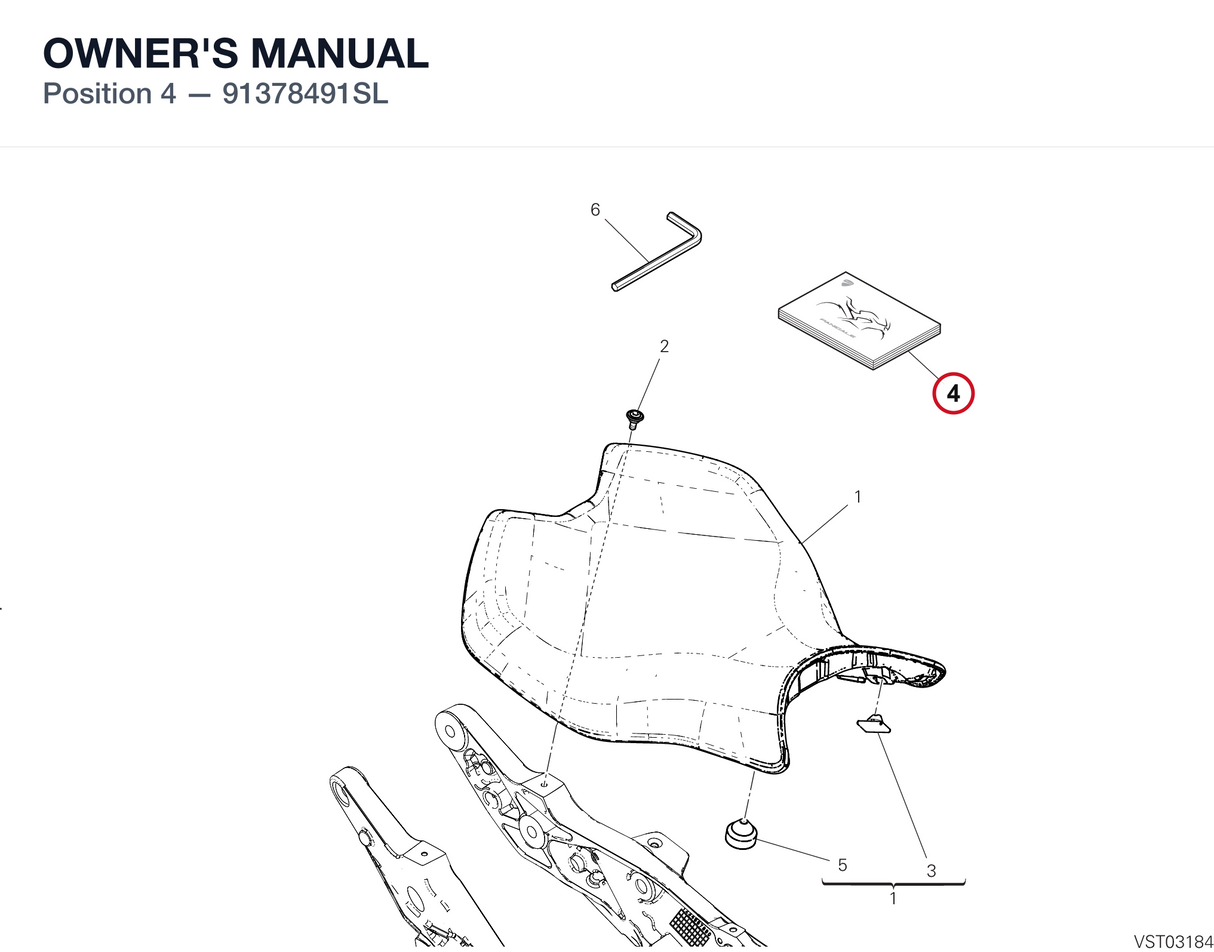 OWNER'S MANUAL 91378491SL diagram position