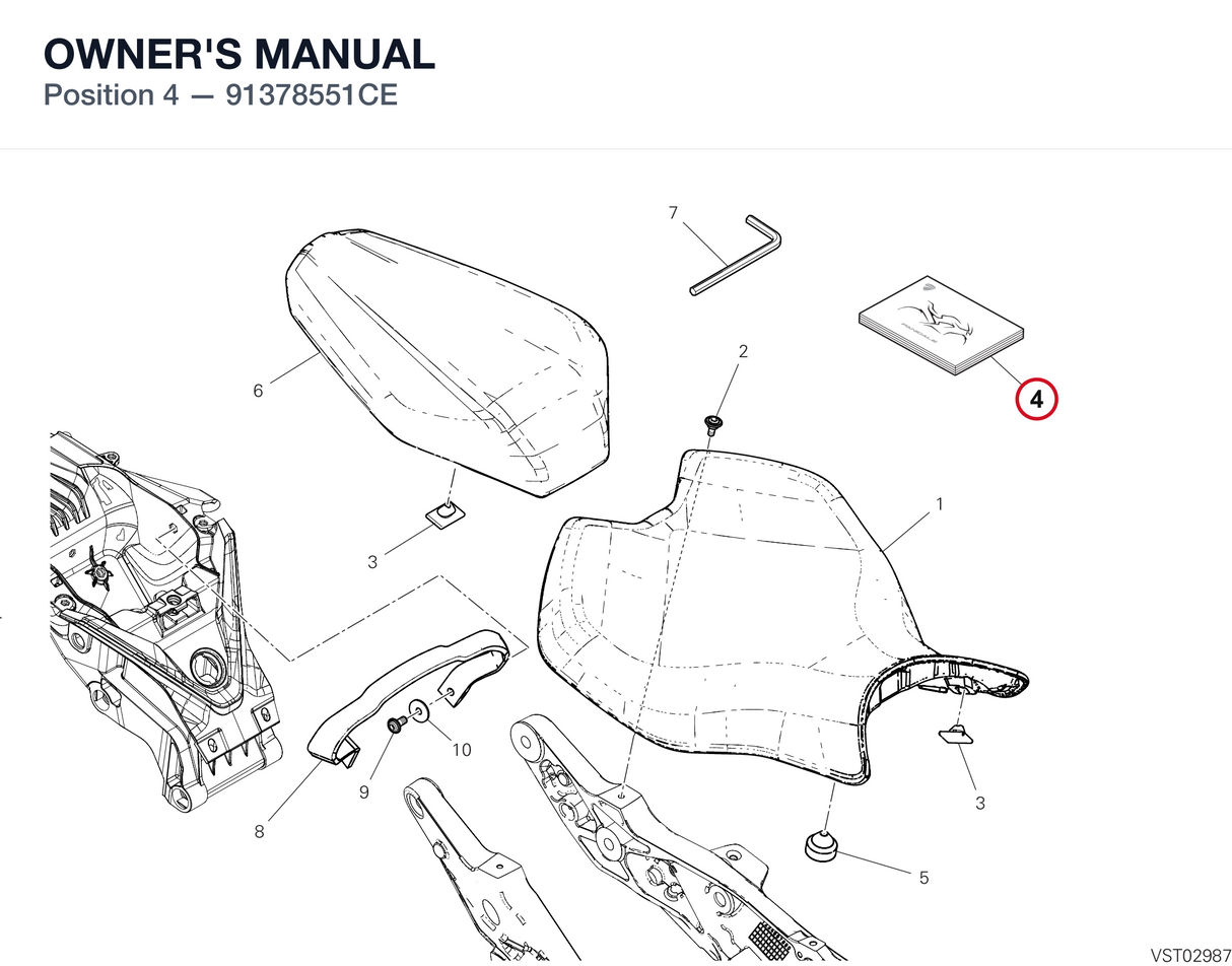 OWNER'S MANUAL 91378551CE diagram position