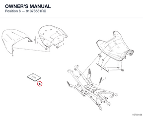 OWNER'S MANUAL 91378581RO diagram position