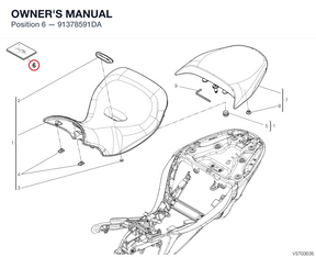 OWNER'S MANUAL 91378591DA diagram position