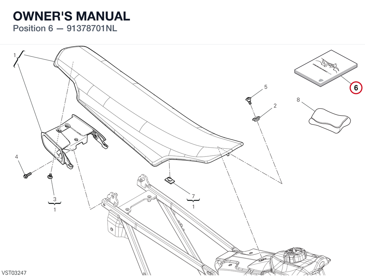 OWNER'S MANUAL 91378701NL diagram position