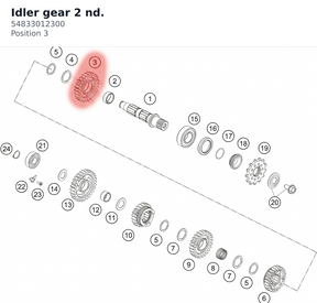 Diagram preview: Idler gear 2 nd. (54833012300)