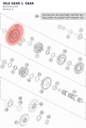 Diagram preview: IDLE GEAR 1. GEAR (60333011100)