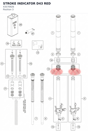 Diagram preview: STROKE INDICATOR D43 RED (43570926)