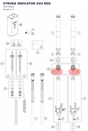 Diagram preview: STROKE INDICATOR D43 RED (43570926)