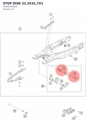 Diagram preview: STOP DISK 22,2X31,7X1 (54603036000)