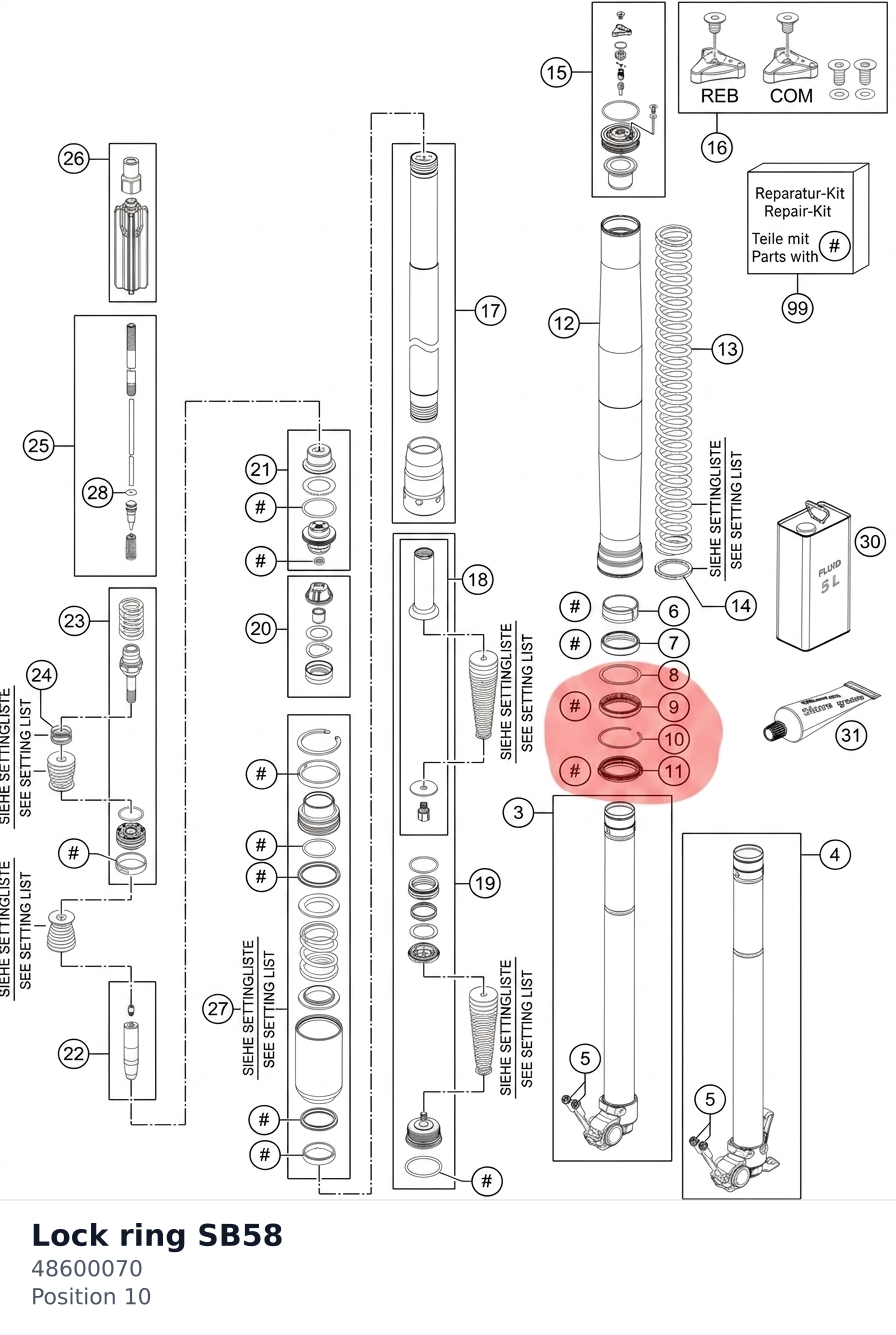 Diagram preview: Lock ring SB58 (48600070)