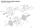 MOTROCYCLES COVER CANVAS 91910012B diagram position