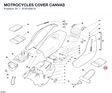 MOTROCYCLES COVER CANVAS 91910081A diagram position