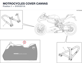 MOTROCYCLES COVER CANVAS 91910511A diagram position