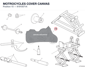 MOTROCYCLES COVER CANVAS 91910571A diagram position