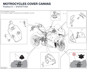 MOTROCYCLES COVER CANVAS 91910771AA diagram position