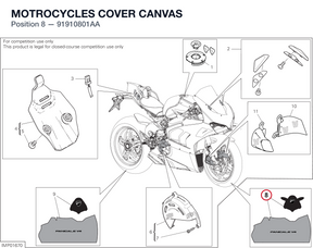 MOTROCYCLES COVER CANVAS 91910801AA diagram position