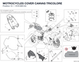 MOTROCYCLES COVER CANVAS TRICOLORE 91910891AA diagram position